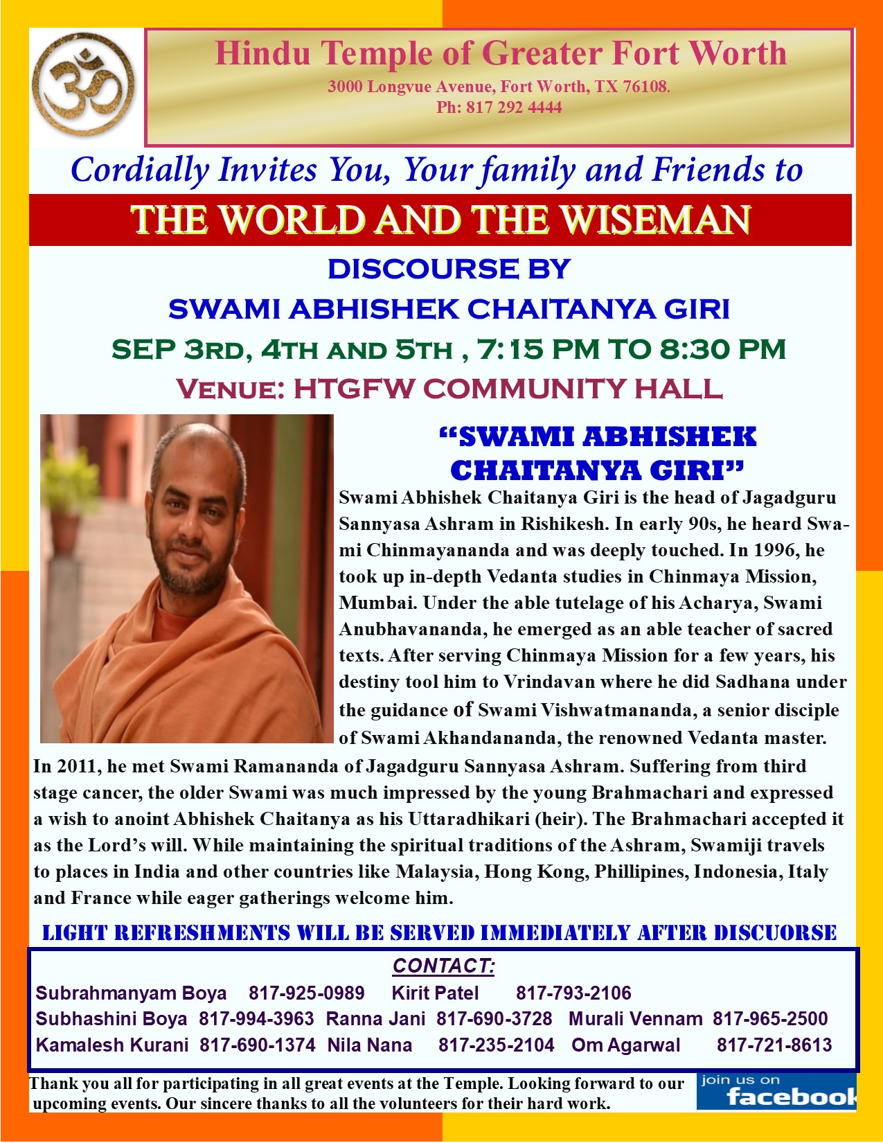 Swami Abhishek Chaitanya Giri Discourse