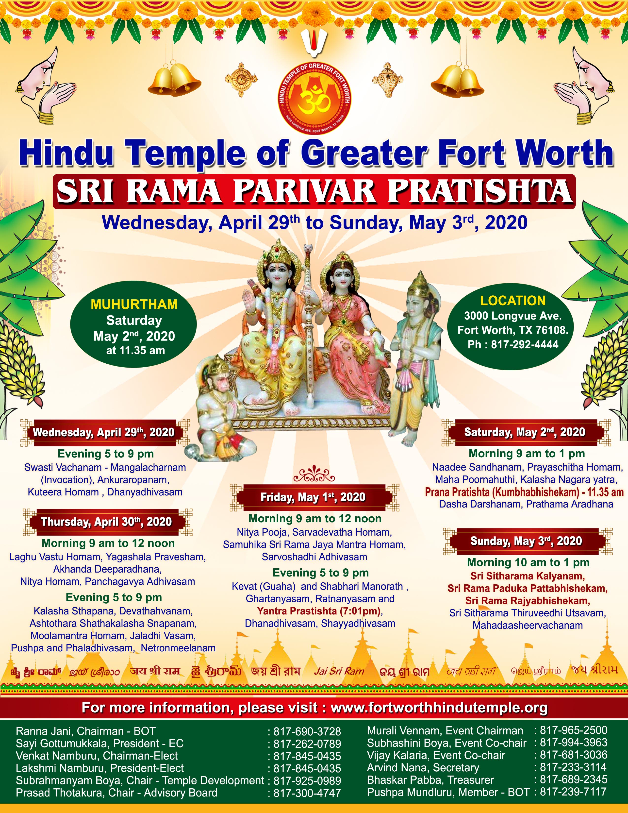 Sri Rama Parvirar Prana Pratishta