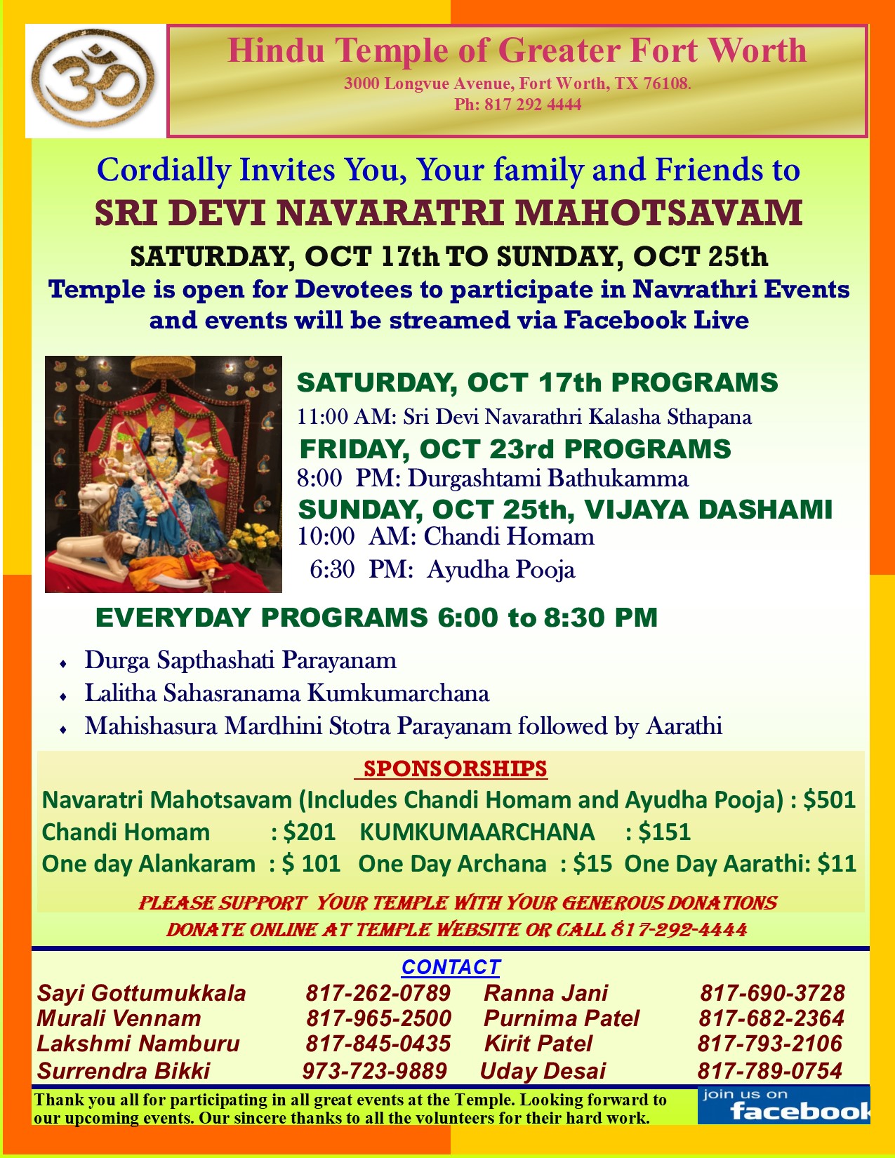Sri Devi Navrathri Mahotsavam Sri Devi Navrathri Mahotsavam