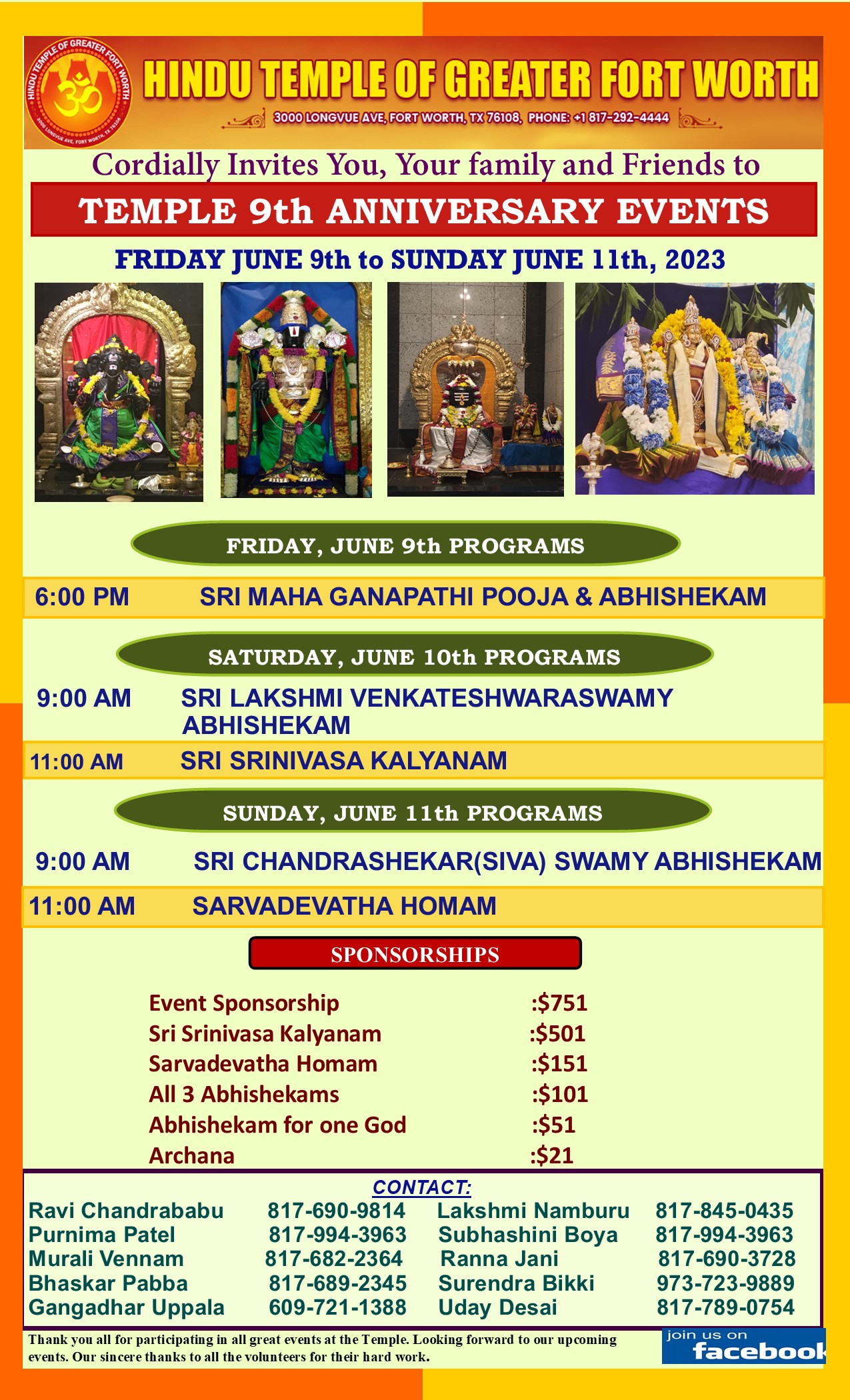 Temple Anniversary