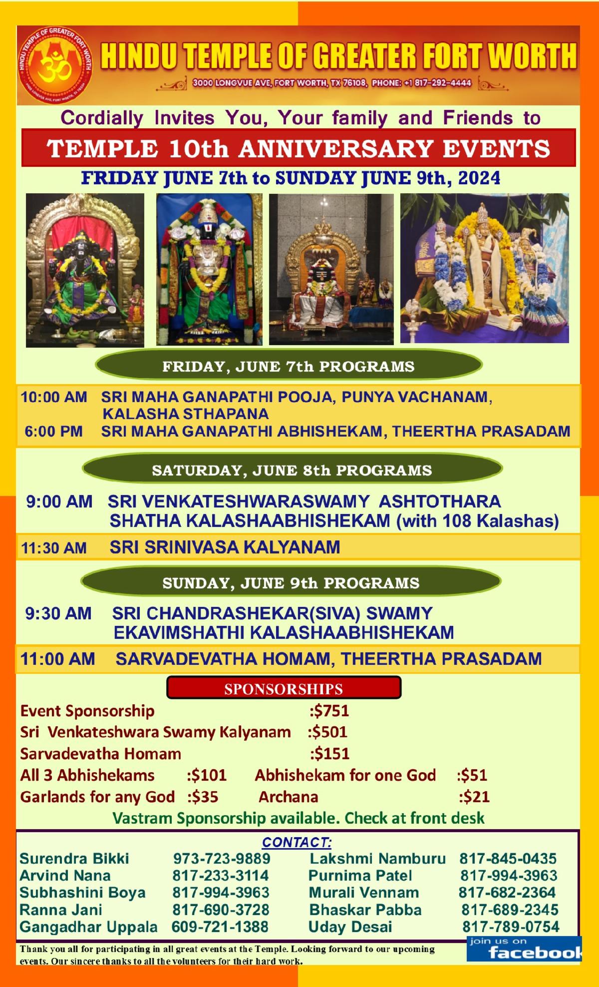 Temple Anniversary