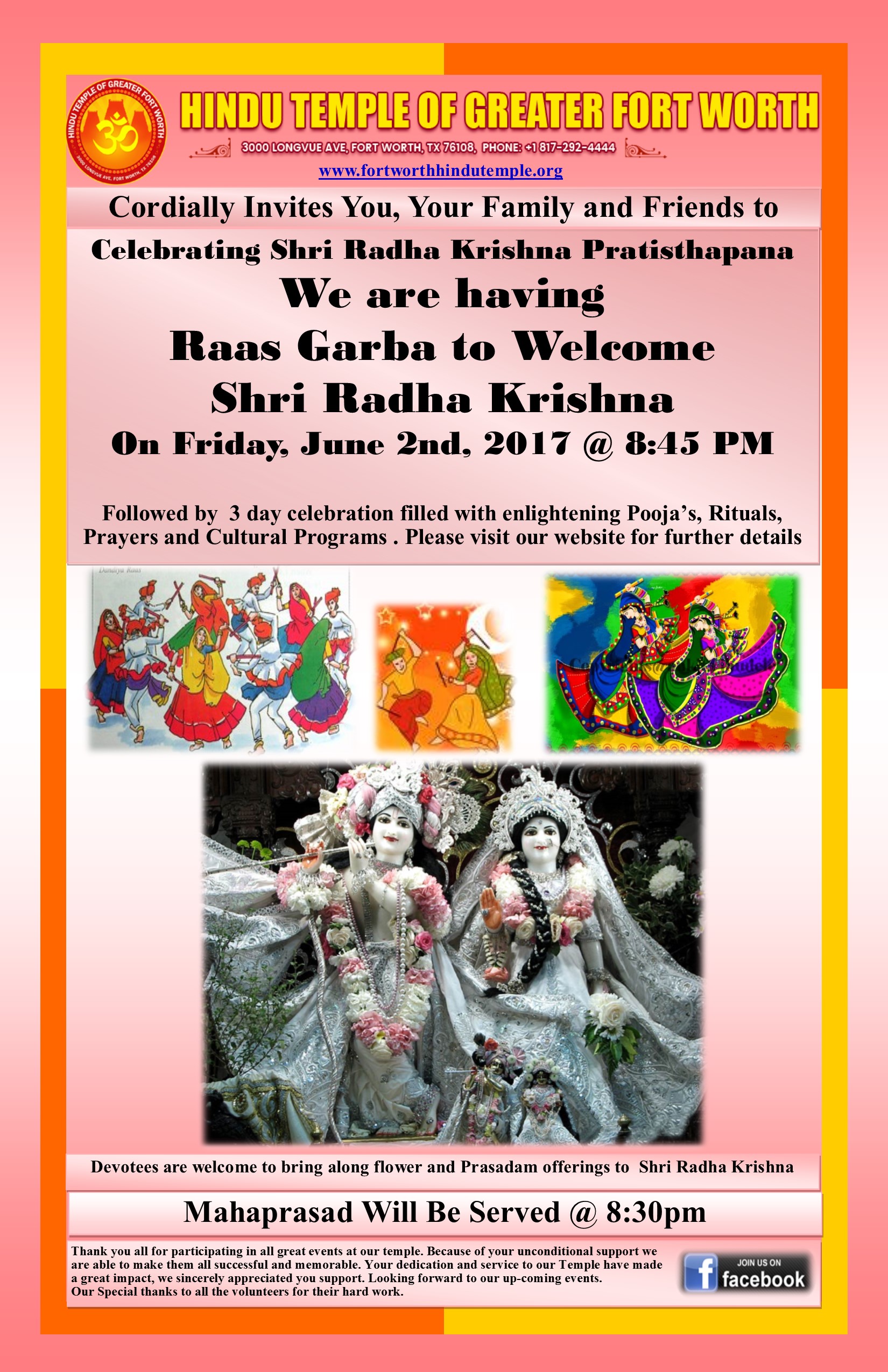 Raas Garba to Welcome Shri Radha Krishna 