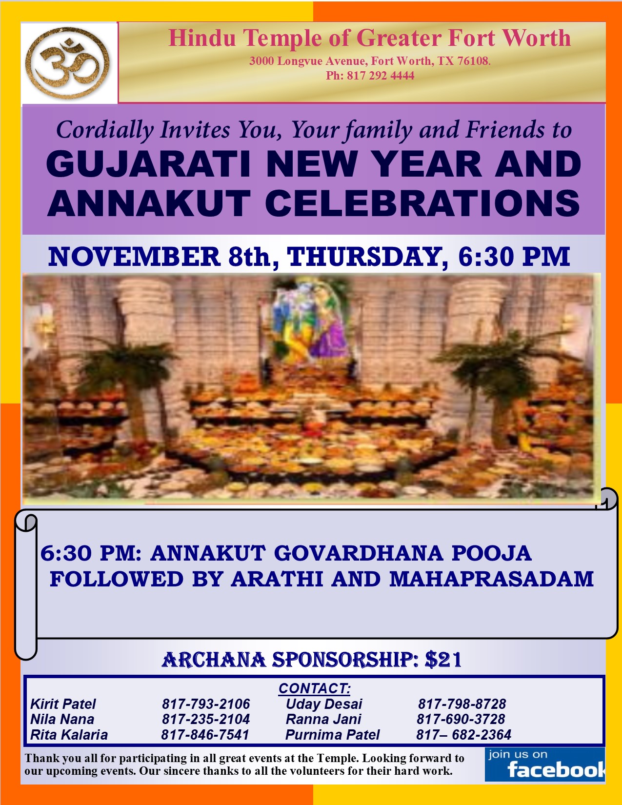 Gujarathi New Year and Annakoot