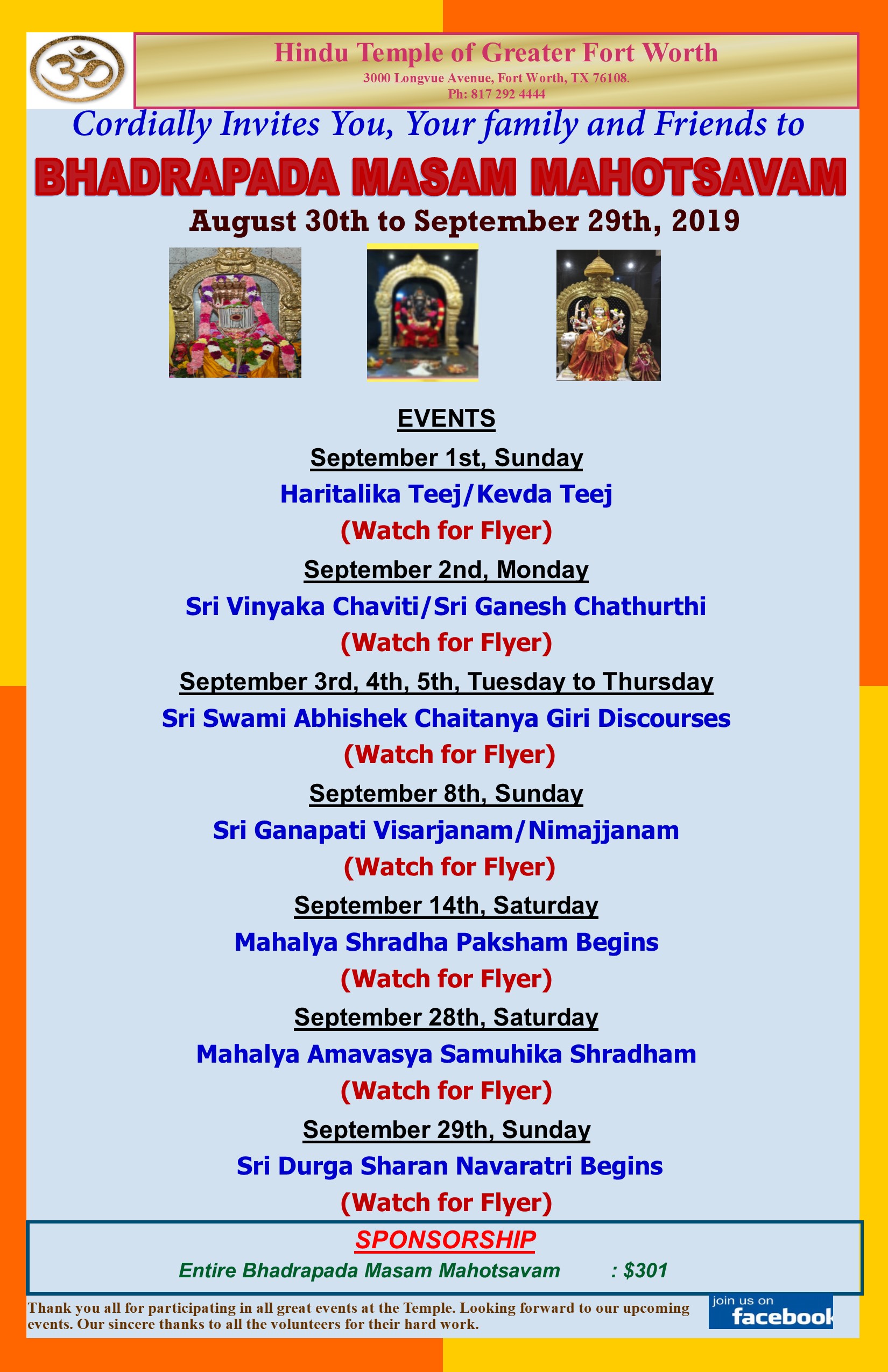 Bhadrapa Masam Mahotsavam